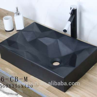 black square Ceramic wash basin WC bathroom counter top basin A526CC/CB-M