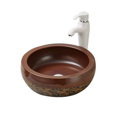 Jingdezhen Style Face Washing Basin Round Shape Art Basin J021