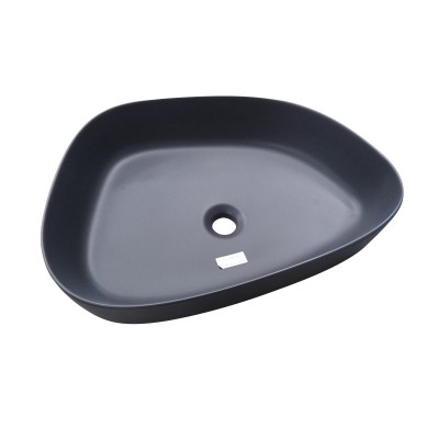 China Sanitary Ware Black Stone Washing Basin Bathroom Single Sink Undermount Design