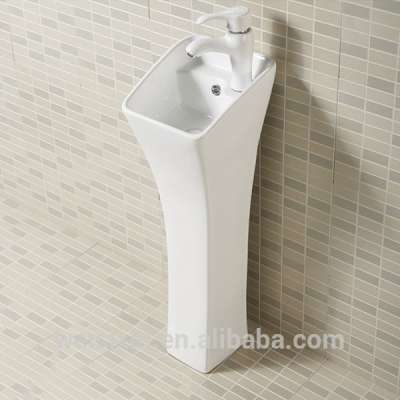 Ceramic bathroom washing hand new design art pedestal basin A497