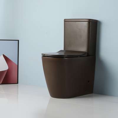 Bathroom Accessories Flush Toilet Sink Matt Brown Color Toilet MJ2807