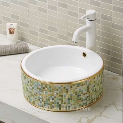 Ceramic bathroom sink colorful hand wash basin A028